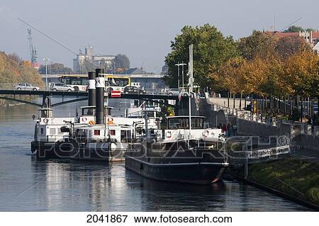 Stock Photo - Steam Ships On The Danube River Belonging To The Danube Navigation Museum, Regensburg, Bavaria, Germany. Fotosearch