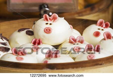 Stock Photography - Steamed dumplings, Suzhou, Jiangsu, China. Fotosearch