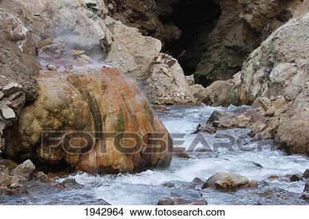 Steaming Mineral Hot Spring In The Pai Mori Gorge, Bamian Province, Afghanistan View Large Photo Image Picture - Steaming Mineral Hot Spring In The Pai Mori Gorge, Bamian Province, Afghanistan. Fotosearch