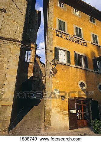 Stock Photo - Steep Alley Between Two Buildings. Fotosearch