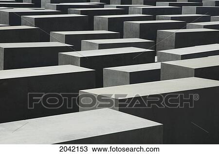 Stock Image - Stelae Of The Memorial To The Murdered Jews Of Europe, Berlin, Germany. Fotosearch