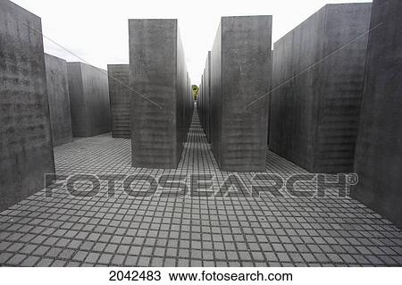 Stelae Of The Memorial To The Murdered Jews Of Europe, Berlin, Germany View Large Photo Image Stock Image - Stelae Of The Memorial To The Murdered Jews Of Europe, Berlin, Germany. Fotosearch