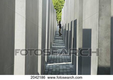 Stock Photograph - Stelae Of The Memorial To The Murdered Jews Of Europe, Berlin, Germany. Fotosearch