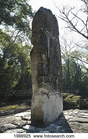 Stock Photography - Stele On The Great Plaza, Bonampak, Chiapas, Mexico. Fotosearch