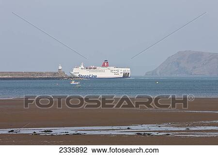 Stena Lines Ferry Stena Europe Leaving Fishguard Harbour; Pembrokeshire Coast Path, Wales, United Kingdom View Large Photo Image Stock Image - Stena Lines Ferry Stena Europe Leaving Fishguard Harbour; Pembrokeshire Coast Path, Wales, United Kingdom. Fotosearch