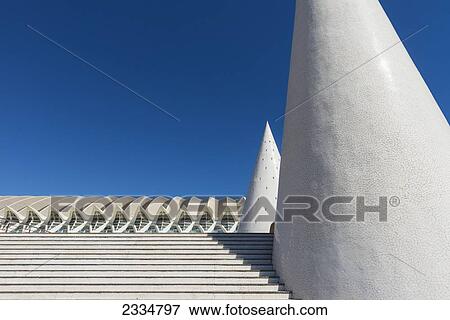 Steps And Cones In Front Of El Museu De Les Ciencies In Ciudad De Las Artes Y Las Ciencias (City Of Arts And Sciences); Valencia, Spain View Large Photo Image Stock Photo - Steps And Cones In Front Of El Museu De Les Ciencies In Ciudad De Las Artes Y Las Ciencias (City Of Arts And Sciences); Valencia, Spain. Fotosearch