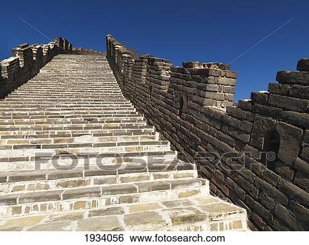 Steps On Mutianyu Section Of The Great Wall Of China; Beijing, China View Large Photo Image Stock Photograph - Steps On Mutianyu Section Of The Great Wall Of China; Beijing, China. Fotosearch