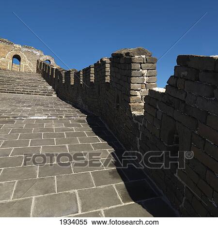 Steps On Mutianyu Section Of The Great Wall Of China; Beijing, China View Large Photo Image Stock Photography - Steps On Mutianyu Section Of The Great Wall Of China; Beijing, China. Fotosearch