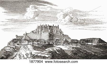 Picture - Stirling Castle, Stirling, Scotland From A 19Th Century Print. From The Book Short History Of The English People By J. R. Green, Published London 1893. Fotosearch