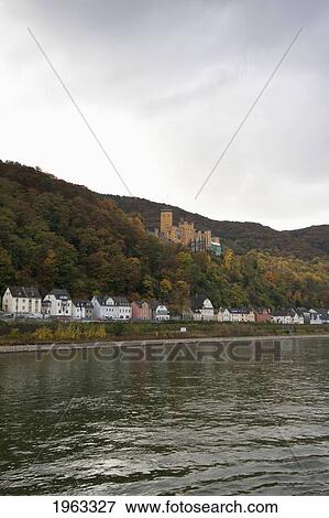 Stolzenfels Castle, As Seen From The Rhine River, Rhineland-Palatinate, Germany View Large Photo Image Stock Photo - Stolzenfels Castle, As Seen From The Rhine River, Rhineland-Palatinate, Germany. Fotosearch