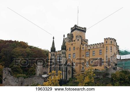 Stock Photo - Stolzenfels Castle, As Seen From The Rhine River, Rhineland-Palatinate, Germany. Fotosearch