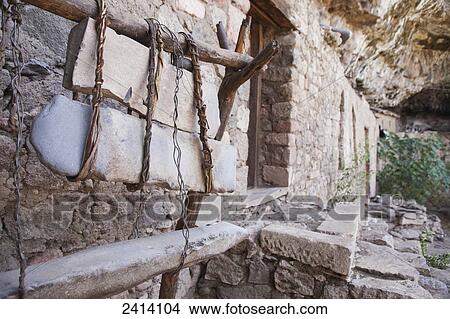 Stone bells, exterior wall and doorway, Nakuta Laab monastery, near Lalibela; Amhara region, Ethiopia View Large Photo Image Picture - Stone bells, exterior wall and doorway, Nakuta Laab monastery, near Lalibela; Amhara region, Ethiopia. Fotosearch