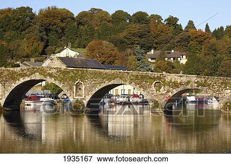 Stone Bridge Over River Barrow; Graiguenamanagh, County Kilkenny, Ireland View Large Photo Image Stock Photo - Stone Bridge Over River Barrow; Graiguenamanagh, County Kilkenny, Ireland. Fotosearch