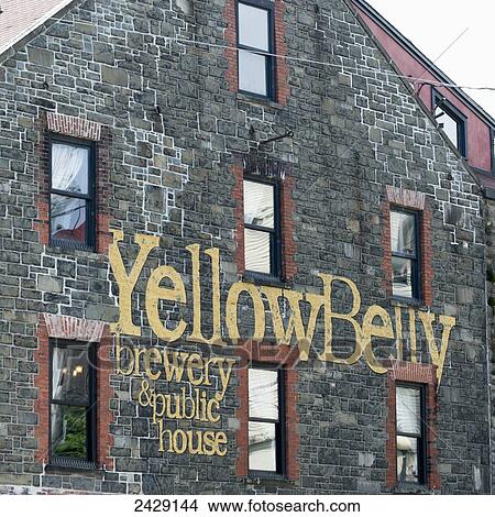 Stone building of a brewery and pub; Newfoundland, Canada View Large Photo Image Picture - Stone building of a brewery and pub; Newfoundland, Canada. Fotosearch