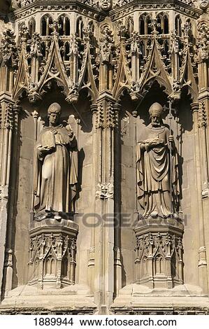 Picture - Stone Carving On The Exterior Of Canterbury Cathedral, Close Up. Fotosearch