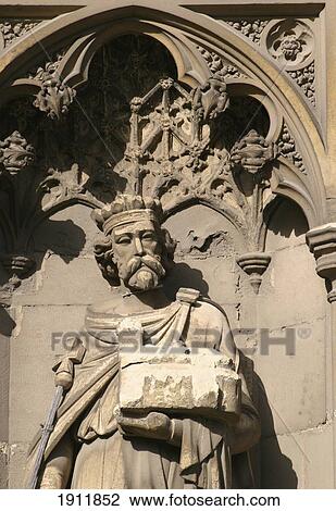 Stock Image - Stone Carving On The Exterior Of Canterbury Cathedral, Kent, England, Uk. Fotosearch