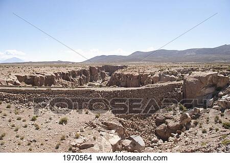 Picture - Stone Dam Near Ollague, Antofagasta Region, Chile. Fotosearch
