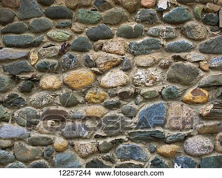 Picture - Stone foundation on a barn; Foster, Quebec, Canada. Fotosearch