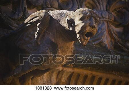 Stock Photo - Stone Gargoyle On Cathedral Roof; Salamanca, Salamanca Province, Spain. Fotosearch