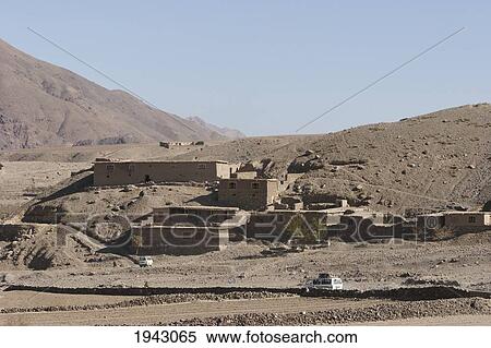 Stock Photography - Stone Houses In Baghe Afghan, Parwan Province, Afghanistan. Fotosearch