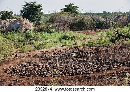 Stone Platform Outside Village Of Ulumholi; Dirikoro, Ethiopia View Large Photo Image Picture - Stone Platform Outside Village Of Ulumholi; Dirikoro, Ethiopia. Fotosearch