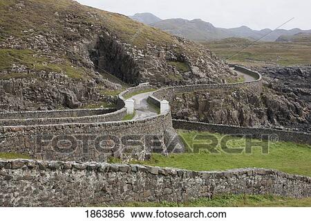 Stock Photograph - Stone Roads; Ardnamurchan, Highland, Scotland. Fotosearch