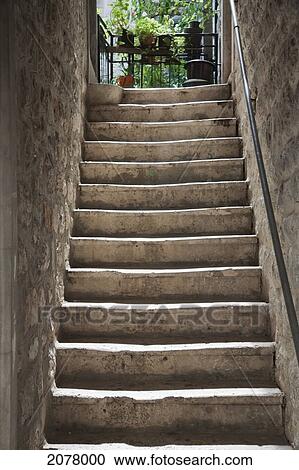 Stock Image - Stone Stairs, Kotor, Monte. Fotosearch