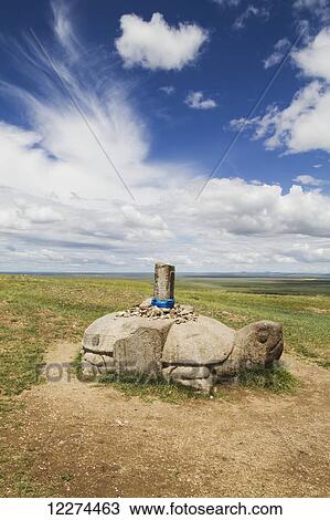 Stone Turtle border marker of Ancient Karakorum, Kharkhorin, Övörkhangai Province, Mongolia View Large Photo Image Stock Image - Stone Turtle border marker of Ancient Karakorum, Kharkhorin, Övörkhangai Province, Mongolia. Fotosearch