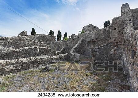 Stone wall ruins; Pompei, Italy View Large Photo Image Stock Photo - Stone wall ruins; Pompei, Italy. Fotosearch