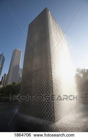 Stone Water Fountain, Chicago, Illinois, Usa View Large Photo Image Stock Photograph - Stone Water Fountain, Chicago, Illinois, Usa. Fotosearch