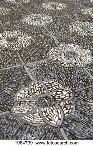 Stock Photo - Stone Work Design On A Pathway; Portland Oregon United States Of America. Fotosearch