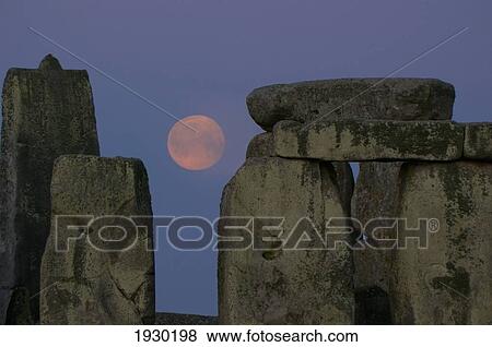 Stonehenge with a harvest moon; Wiltshire, England View Large Photo Image Stock Photo - Stonehenge with a harvest moon; Wiltshire, England. Fotosearch