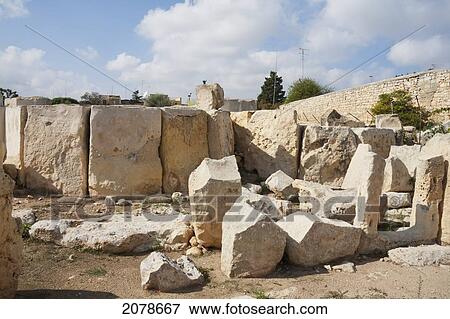 Stock Photo - Stones, Tarxien Temples, Malta. Fotosearch