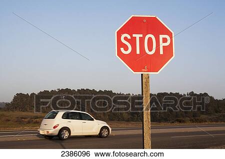 Stop sign along a road; California, United States of America View Large Photo Image Stock Photograph - Stop sign along a road; California, United States of America. Fotosearch