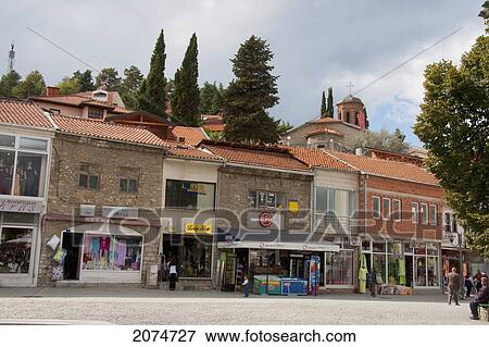 Stock Photo - Store On Goce Delcev Street, Ohrid, Macedonia. Fotosearch