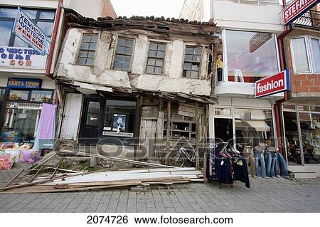 Stock Photograph - Store On Goce Delcev Street, Ohrid, Macedonia. Fotosearch