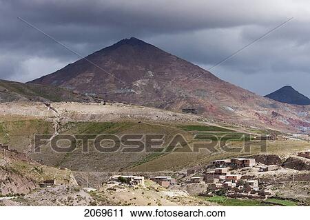 Stock Image - Storm Clouds Over Cerro Rico (Sumaj Orcko), Potos. Fotosearch