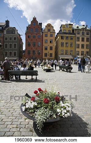 Stortorget, A Public Market; Stockholm, Sweden View Large Photo Image Stock Photo - Stortorget, A Public Market; Stockholm, Sweden. Fotosearch