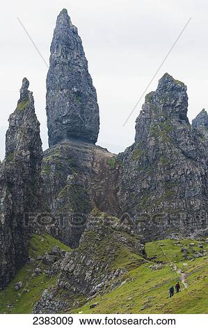 Strange rocky outcrops of 'The Sanctuary' including the Old Man of Storr, Trotternish; Isle of Skye, Scotland View Large Photo Image Stock Photo - Strange rocky outcrops of 'The Sanctuary' including the Old Man of Storr, Trotternish; Isle of Skye, Scotland. Fotosearch