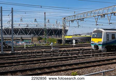 Stratford Stadium Railway, London, Uk View Large Photo Image Stock Photograph - Stratford Stadium Railway, London, Uk. Fotosearch