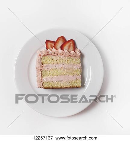 Strawberry shortcake on a plate View Large Photo Image Stock Photo - Strawberry shortcake on a plate. Fotosearch