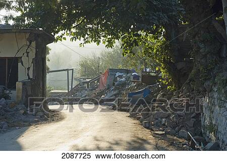 Stock Photography - Street After The 8 October 2005 Earthquake, Muzaffarabad, Azad Kashmir, Pakistan. Fotosearch