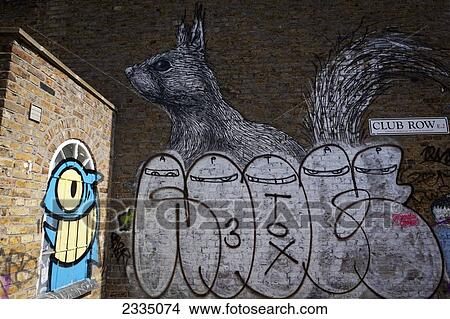 Picture - Street Art At Redchurch Street; Shoreditch, London, England, Uk. Fotosearch
