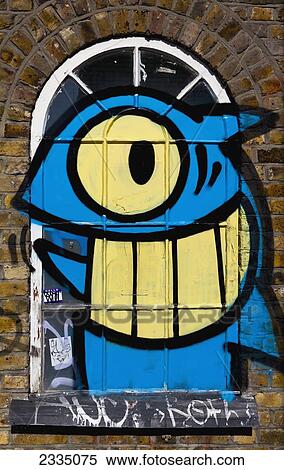 Stock Photography - Street Art At Redchurch Street; Shoreditch, London, England, Uk. Fotosearch