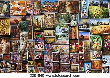 Street art for sale in old city of Krakow; Krakow, Poland View Large Photo Image Stock Image - Street art for sale in old city of Krakow; Krakow, Poland. Fotosearch