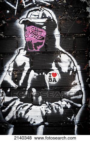 Stock Photo - Street Art In Palermo Soho, Buenos Aires, Argentina. Fotosearch
