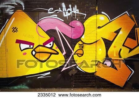 Stock Image - Street Art On Redchurch Street; Shoreditch, London, England, Uk. Fotosearch