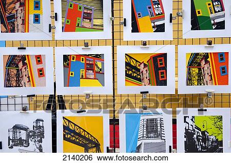 Stock Photograph - Street Artists In Caminito, La Boca, Buenos Aires, Argentina. Fotosearch
