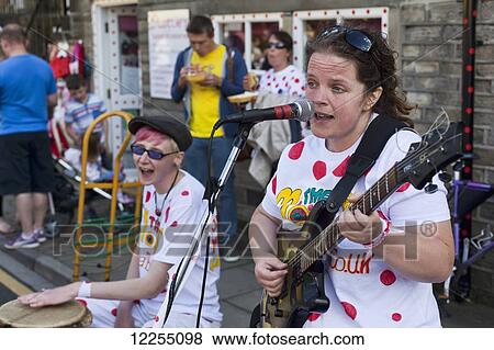Street band on market day; Holmfirth, Yorkshire, England View Large Photo Image Stock Photo - Street band on market day; Holmfirth, Yorkshire, England. Fotosearch