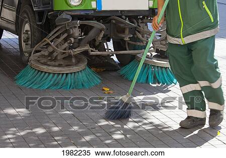 Stock Photography - Street Cleaning; Istanbul Turkey. Fotosearch